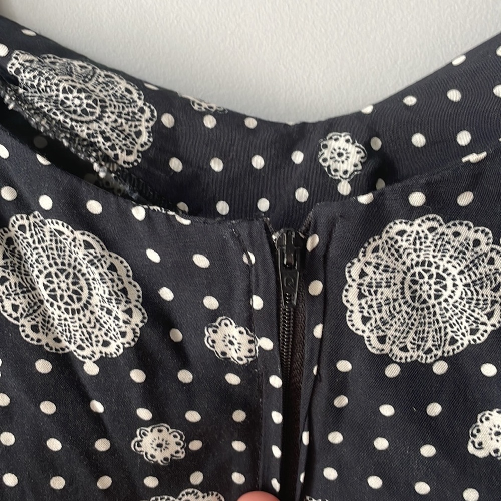 Emblem Dress - Navy/White, skater skirt, S - Picture 5 of 7